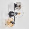 Koyoto Kogellampje, Wandlamp Amber, Duidelijk, Rookkleurig, 3-lichts