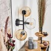 Koyoto Kogellampje, Wandlamp Amber, Duidelijk, 3-lichts