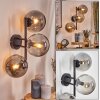 Gastor Kogellampje, Wandlamp Rookkleurig, 3-lichts