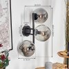 Gastor Kogellampje, Wandlamp Rookkleurig, 3-lichts