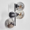 Gastor Kogellampje, Wandlamp Rookkleurig, 3-lichts