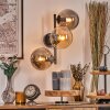 Gastor Kogellampje, Wandlamp Amber, Rookkleurig, 3-lichts