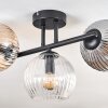 Gastor Plafondlamp, Kogellampje Amber, Duidelijk, Rookkleurig, 3-lichts