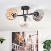 Gastor Plafondlamp, Kogellampje Amber, Duidelijk, Rookkleurig, 3-lichts