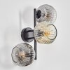 Ripoll Kogellampje, Wandlamp Amber, Duidelijk, Rookkleurig, 3-lichts