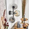 Ripoll Kogellampje, Wandlamp Amber, Duidelijk, Rookkleurig, 3-lichts