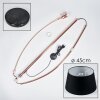 Bassagoda Staande lamp, Booglampen Koperkleurig, Zwart, 1-licht, Stoffen kap