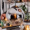 Gastor Hanglamp, Kogellampje, Hanglamp Amber, Chroom, Duidelijk, Koperkleurig, Rookkleurig, 6-lichts