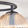 Koyoto Plafondlamp, Kogellampje Amber, Duidelijk, Rookkleurig, 3-lichts