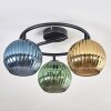 Koyoto Plafondlamp, Kogellampje Blauw, Goud, Groen, 3-lichts