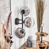 Gastor Kogellampje, Wandlamp Duidelijk, Rookkleurig, 3-lichts