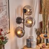 Gastor Kogellampje, Wandlamp Duidelijk, Rookkleurig, 3-lichts