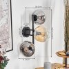 Gastor Kogellampje, Wandlamp Amber, Duidelijk, Rookkleurig, 3-lichts