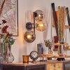 Gastor Kogellampje, Wandlamp Amber, Duidelijk, Rookkleurig, 3-lichts