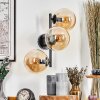 Gastor Kogellampje, Wandlamp Amber, 3-lichts