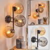 Gastor Kogellampje, Wandlamp Amber, Rookkleurig, 3-lichts
