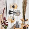 Gastor Kogellampje, Wandlamp Amber, Rookkleurig, 3-lichts