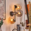 Gastor Kogellampje, Wandlamp Amber, Rookkleurig, 3-lichts