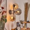 Gastor Kogellampje, Wandlamp Amber, Rookkleurig, 3-lichts