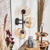 Gastor Kogellampje, Wandlamp Amber, Duidelijk, 3-lichts