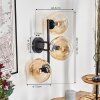 Gastor Kogellampje, Wandlamp Amber, Duidelijk, 3-lichts