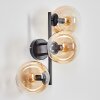 Gastor Kogellampje, Wandlamp Amber, Duidelijk, 3-lichts