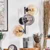 Gastor Kogellampje, Wandlamp Amber, Duidelijk, Rookkleurig, 3-lichts