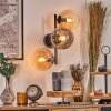 Gastor Kogellampje, Wandlamp Amber, Duidelijk, Rookkleurig, 3-lichts