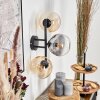 Gastor Kogellampje, Wandlamp Amber, Duidelijk, Rookkleurig, 3-lichts