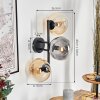 Gastor Kogellampje, Wandlamp Amber, Duidelijk, Rookkleurig, 3-lichts