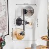 Gastor Kogellampje, Wandlamp Amber, Duidelijk, Rookkleurig, 3-lichts