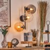 Gastor Kogellampje, Wandlamp Amber, Duidelijk, Rookkleurig, 3-lichts