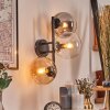 Gastor Kogellampje, Wandlamp Amber, Duidelijk, Rookkleurig, 3-lichts