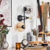 Gastor Kogellampje, Wandlamp Amber, Duidelijk, Rookkleurig, 3-lichts