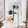 Gastor Kogellampje, Wandlamp Amber, Duidelijk, Rookkleurig, 3-lichts