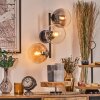 Gastor Kogellampje, Wandlamp Amber, Duidelijk, Rookkleurig, 3-lichts