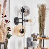 Gastor Kogellampje, Wandlamp Amber, Duidelijk, Rookkleurig, 3-lichts