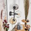 Gastor Kogellampje, Wandlamp Amber, Duidelijk, Rookkleurig, 3-lichts