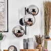 Gastor Kogellampje, Wandlamp Chroom, Rookkleurig, 3-lichts