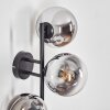 Gastor Kogellampje, Wandlamp Chroom, Duidelijk, Rookkleurig, 3-lichts