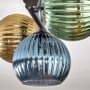 Koyoto Plafondlamp, Kogellampje Blauw, Goud, Groen, 3-lichts