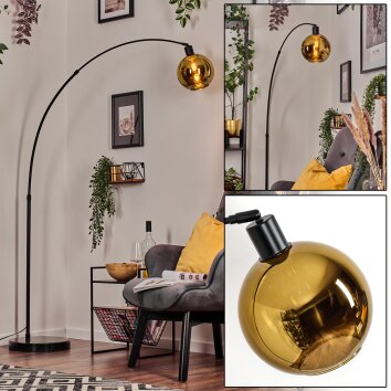 Koyoto Staande lamp, Booglampen Zwart, 1-licht