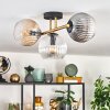 Koyoto Plafondlamp, Kogellampje Goud, Zwart, 3-lichts