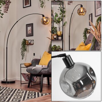 Ripoll Staande lamp, Booglampen Zwart, 1-licht