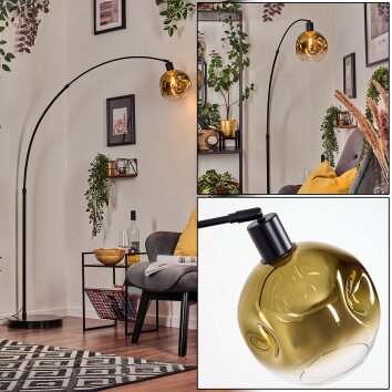 Ripoll Staande lamp, Booglampen Zwart, 1-licht