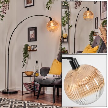 Koyoto Staande lamp, Booglampen Zwart, 1-licht
