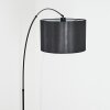 Soungou Staande lamp, Booglampen Zwart, 1-licht, Stoffen kap