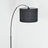 Bassagoda Staande lamp, Booglampen Zwart, 1-licht, Stoffen lampenkap