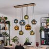 Ripoll Hanglamp, Kogellampje, Hanglamp Natuurlijke kleuren, Zwart, 8-lichts