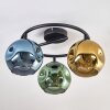 Ripoll Plafondlamp, Kogellampje Blauw, Goud, Groen, 3-lichts